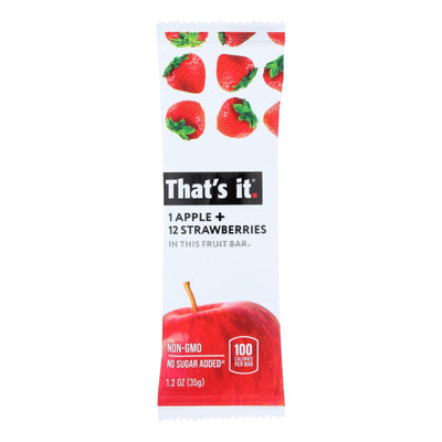 That's It Fruit Bar - Apple And Strawberry - Case Of 12 - 1.2 Oz - Orca Market