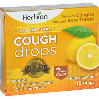 Herbion Naturals Cough Drops - All Natural - Honey Lemon - 18 Drops - Orca Market