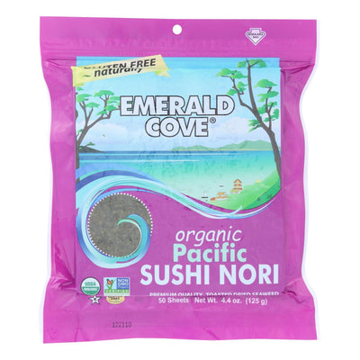 Emerald Cove Organic Pacific Sushi Nori - Toasted - Silver Grade - 50 Sheets - Case Of 4 - Orca Market