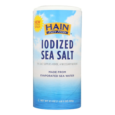 Hain Sea Salt - Iodized - Case Of 8 - 21 Oz - Orca Market