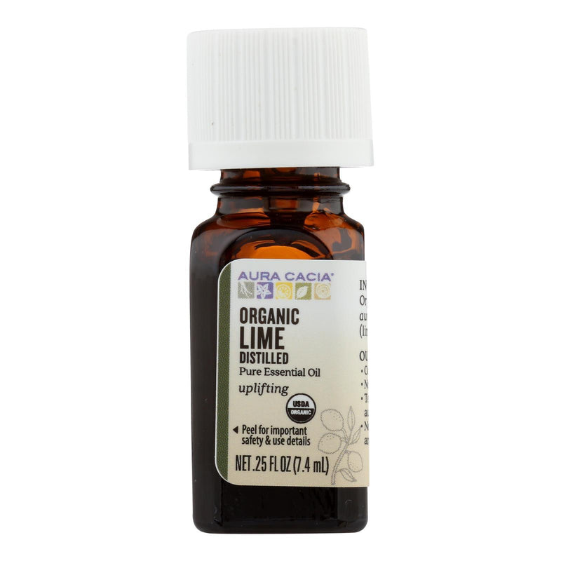 Aura Cacia - Organic Essential Oil - Lime - .25 Fl Oz - Orca Market