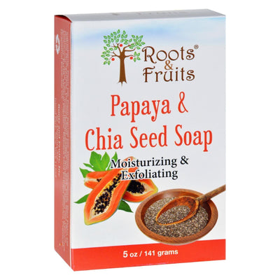 Roots And Fruits Bar Soap - Papaya And Chia Seed - 5 Oz - Orca Market