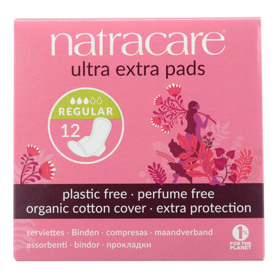 Natracare Ultra Extra Pads W/wings - Normal - 12 Count - Orca Market