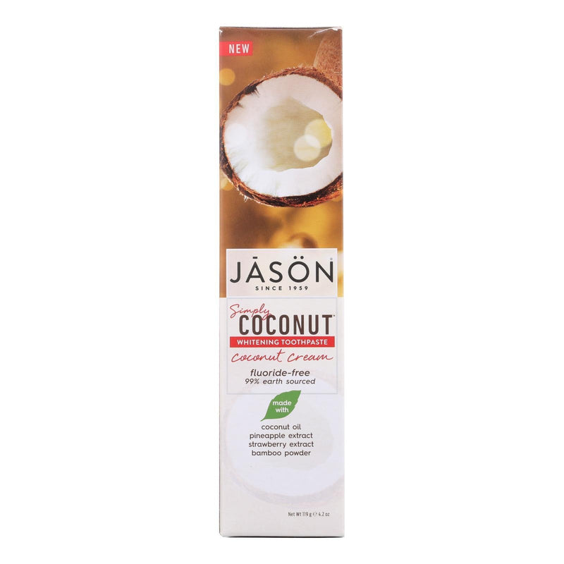 Jason Natural Products Whitening Toothpaste - Coconut Cream - 4.2 Oz - Orca Market