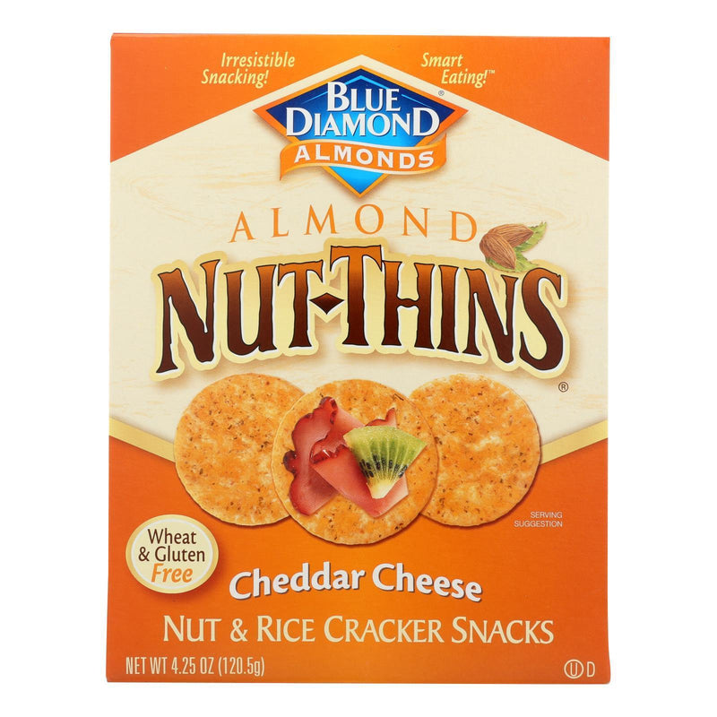 Blue Diamond - Nut Thins - Cheddar Cheese - Case Of 12 - 4.25 Oz. - Orca Market