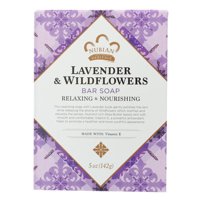 Nubian Heritage Bar Soap Lavender And Wildflowers - 5 Oz - Orca Market