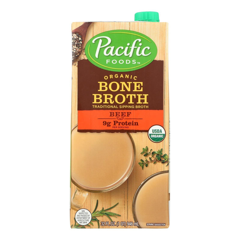 Pacific Natural Foods Organic Beef Bone Broth - Case Of 12 - 32 Fz - Orca Market