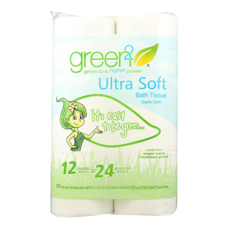 Green 2 Ultra Soft Bath Tissue - Case Of 8 - 12 Pk - Orca Market