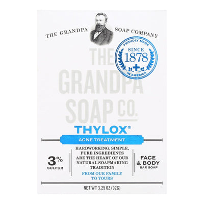 Grandpa's Thylox Acne Treatment Bar Soap With Sulfur - 3.25 Oz - Orca Market