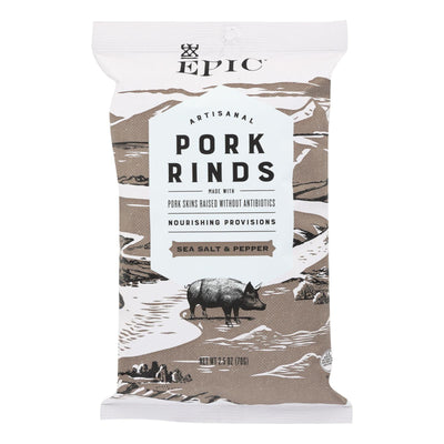 Epic - Pork Rinds - Sea Salt And Pepper - Case Of 12 - 2.5 Oz. - Orca Market