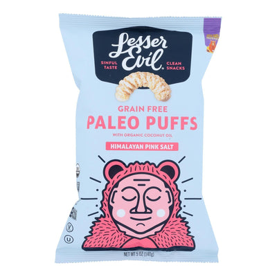 Lesser Evil Puffs - Crunchy Himalayan Salt - Case Of 9 - 5 Oz. - Orca Market