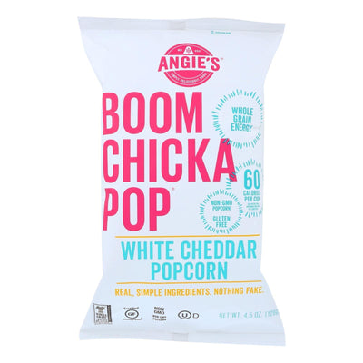 Angie's Kettle Corn Boom Chicka Pop White Cheddar Popcorn - Case Of 12 - 4.5 Oz. - Orca Market