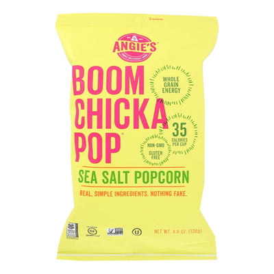 Angie's Kettle Corn Boom Chicka Pop Sea Salt Popcorn - Case Of 12 - 4.8 Oz. - Orca Market