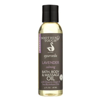 Soothing Touch Bath Body And Massage Oil - Organic - Ayurveda - Lavender - Calming - 4 Oz - Orca Market