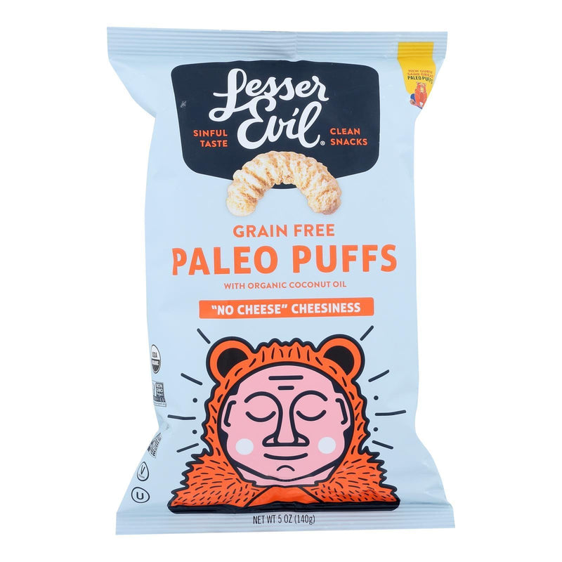 Lesser Evil Puffs - Crunchy No Cheese Cheesiness - Case Of 9 - 5 Oz. - Orca Market