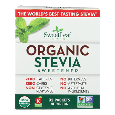 Sweet Leaf Sweetener - Organic - Stevia - 35 Count - Orca Market