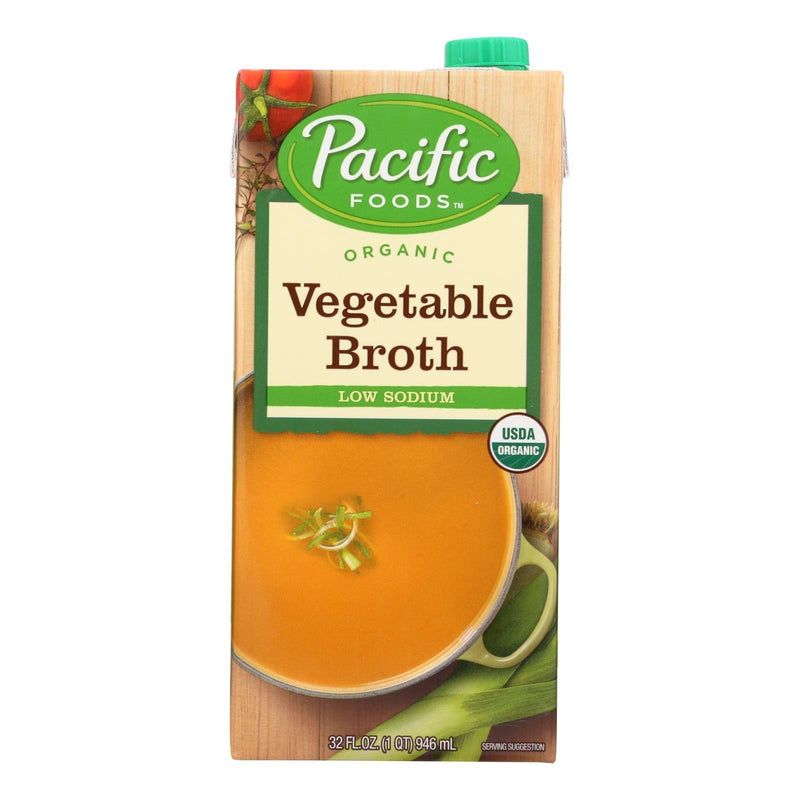 Pacific Natural Foods Vegetable Broth - Low Sodium - Case Of 12 - 32 Fl Oz. - Orca Market