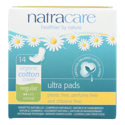 Natracare Natural Ultra Pads W/wings Regular W/organic Cotton Cover - 14 Pack - Orca Market