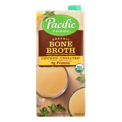 Pacific Natural Foods Bone Broth - Chicken - Case Of 12 - 32 Fl Oz. - Orca Market