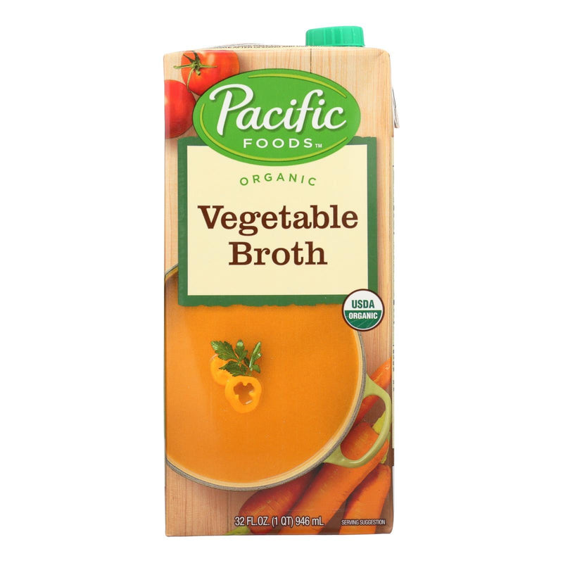 Pacific Natural Foods Vegetable Broth - Organic - Case Of 12 - 32 Fl Oz. - Orca Market