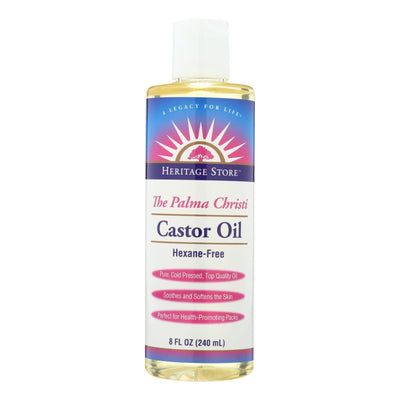 Heritage Products Castor Oil Hexane Free - 8 Fl Oz - Orca Market