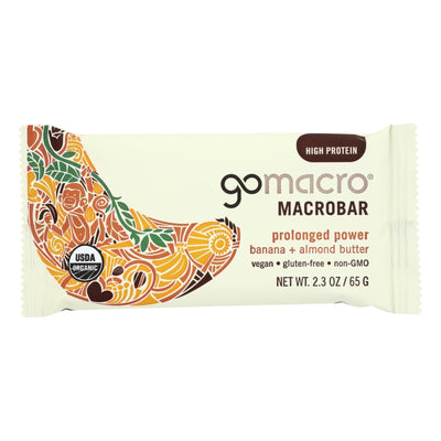 Gomacro Organic Macrobar - Banana And Almond Butter - 2.3 Oz Bars - Case Of 12 - Orca Market