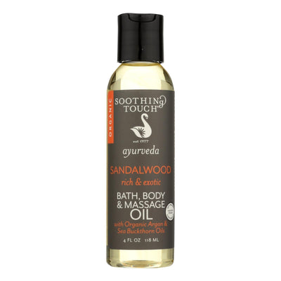 Soothing Touch Bath Body And Massage Oil - Ayurveda - Sandalwood - Rich And Exotic - 4 Oz - Orca Market