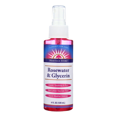 Heritage Products Rosewater And Glycerin Spray - 4 Fl Oz - Orca Market