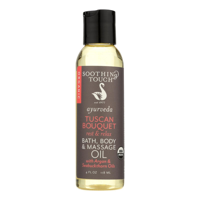 Soothing Touch Bath Body And Massage Oil - Ayurveda - Tuscan Bouqet - Rest And Relax - 4 Oz - Orca Market