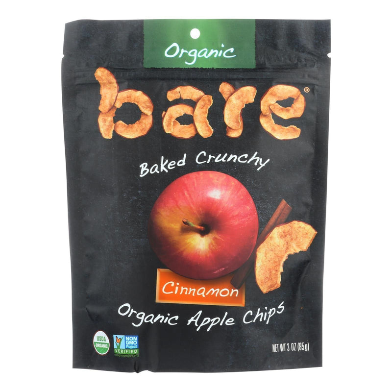 Bare Fruit Apple Chips - Organic - Crunchy - Simply Cinnamon - 3 Oz - Case Of 12 - Orca Market