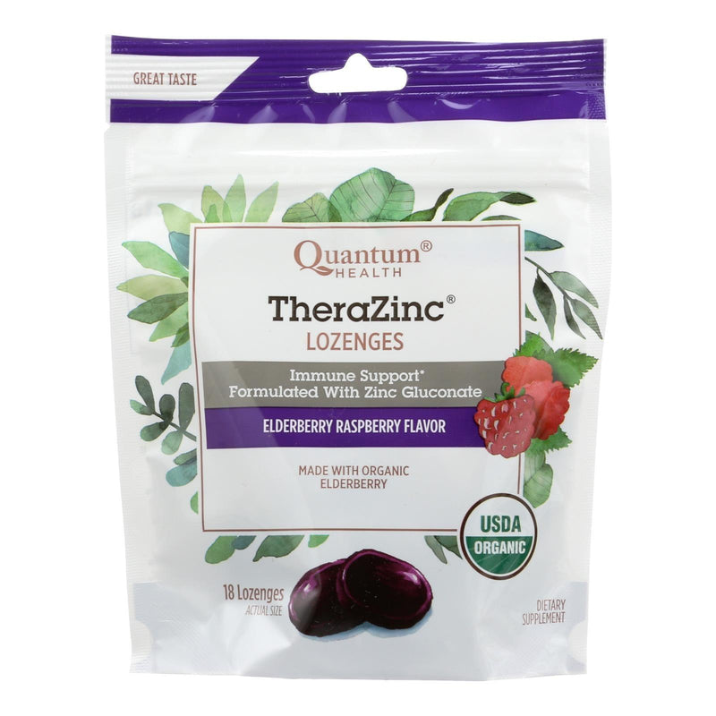 Quantum Research Zinc Lozenges - Elderberry Raspberry - 18 Count - Orca Market