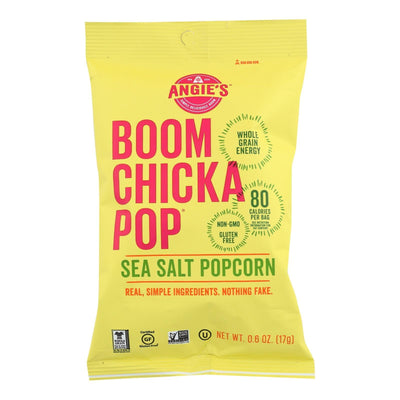 Angie's Kettle Corn Boom Chicka Pop Sea Salt Popcorn - Case Of 24 - 0.6 Oz. - Orca Market