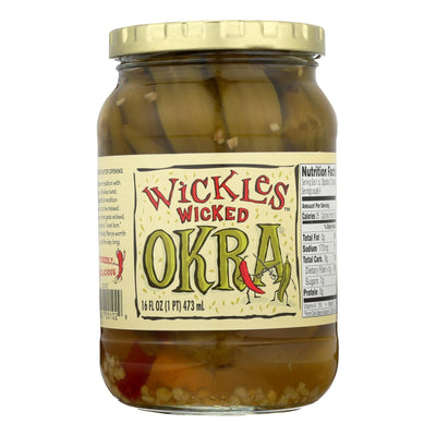 Wickles Wicked Okra - Case Of 6 - 16 Fz - Orca Market