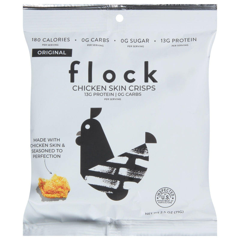 Flock - Chips Chicken Skin Original - Case Of 8-2.5 Oz - Orca Market