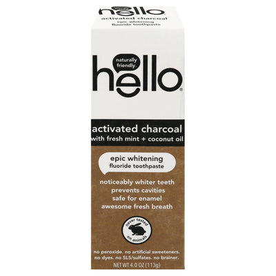 Hello Products Llc - Tpst Actvt Char Whtning - Case Of 6-4 Oz - Orca Market