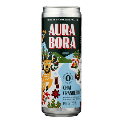 Aura Bora - Sparkling Water Chai Cranberry - Case Of 12-12 Fz - Orca Market