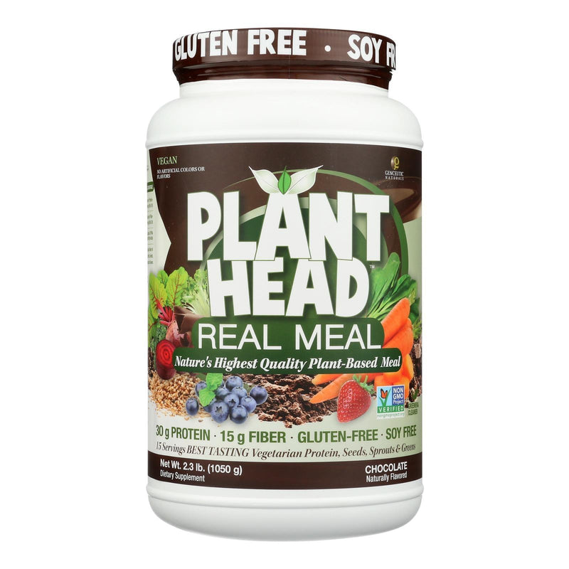 Genceutic Naturals Plant Head Real Meal - Chocolate - 2.3 Lb - Orca Market