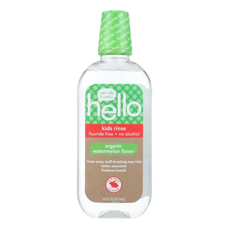 Hello Products Llc - Kid Rinse Flride Fr Wtrmln - 1 Each-16 Fz - Orca Market