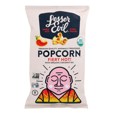 Lesser Evil - Popcorn Fiery Hot - Case Of 12-4.6 Oz - Orca Market