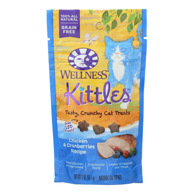 Wellness Pet Products Cat Treat - Kittles - Chicken & Cranberries - Case Of 14 - 2 Oz - Orca Market