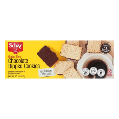 Schar Chocolate Dipped Cookies Gluten Free - Case Of 12 - 5.3 Oz. - Orca Market