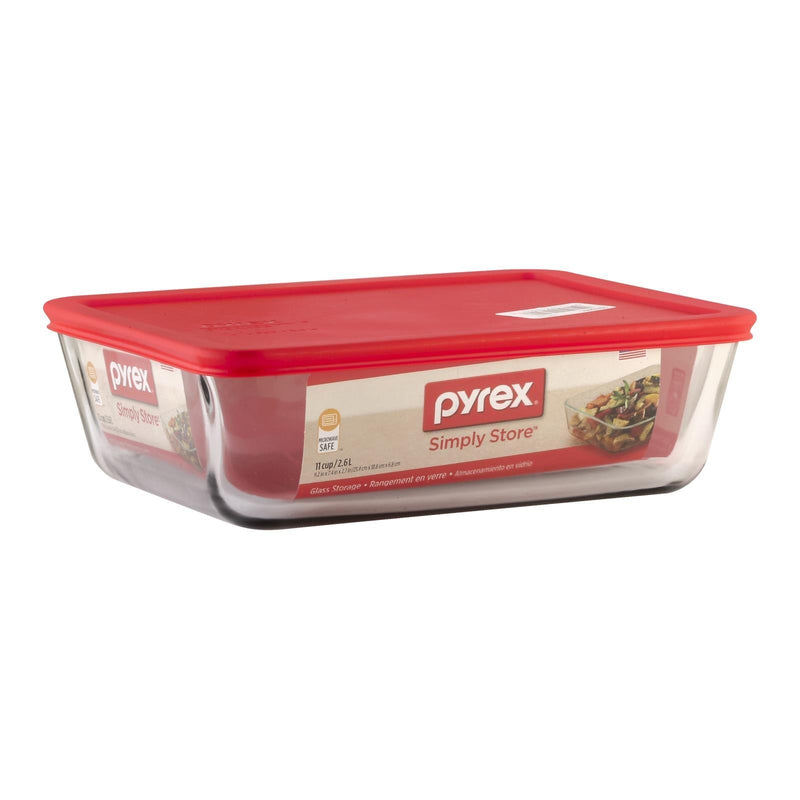 Pyrex - Storage Plus 11 Cup Rectangle Red - Case Of 2-1 Ct - Orca Market