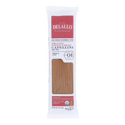 Delallo - Organic Whole Wheat Capellini Pasta - Case Of 16 - 1 Lb. - Orca Market