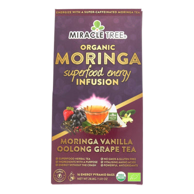 Miracle Tree - Tea Moringa Grape Vanilla - Case Of 5 - 16 Ct - Orca Market