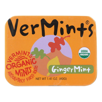 Vermints Breath Mints - All Natural - Gingermint - 1.41 Oz - Case Of 6 - Orca Market