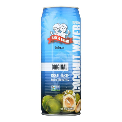 Amy And Brian - Coconut Water - Original - Case Of 12 - 17.5 Fl Oz. - Orca Market