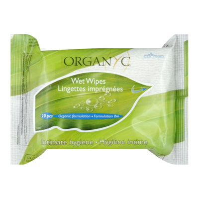 Organyc Intimate Hygiene Wet Wipes - 20 Pack - Orca Market