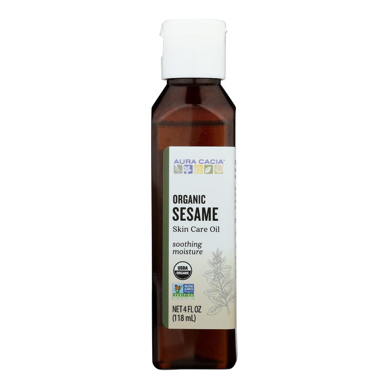 Aura Cacia - Organic Aromatherapy Sesame Oil - 4 Fl Oz - Orca Market