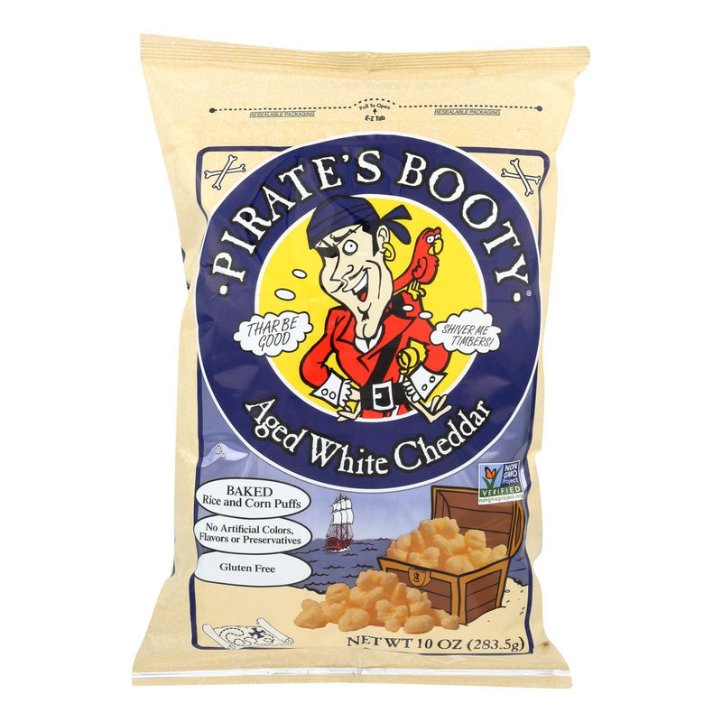 Pirate Brands Booty Puffs - Aged White Cheddar - Case Of 6 - 10 Oz. - Orca Market