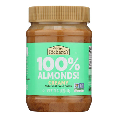 Crazy Richards - Almond Butter 100% Almond - Case Of 6 - 16 Oz - Orca Market